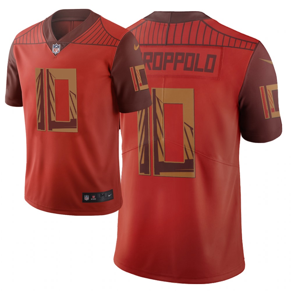 Men Nike NFL San Francisco 49ers #10 jimmy garoppolo Limited city edition orange jersey